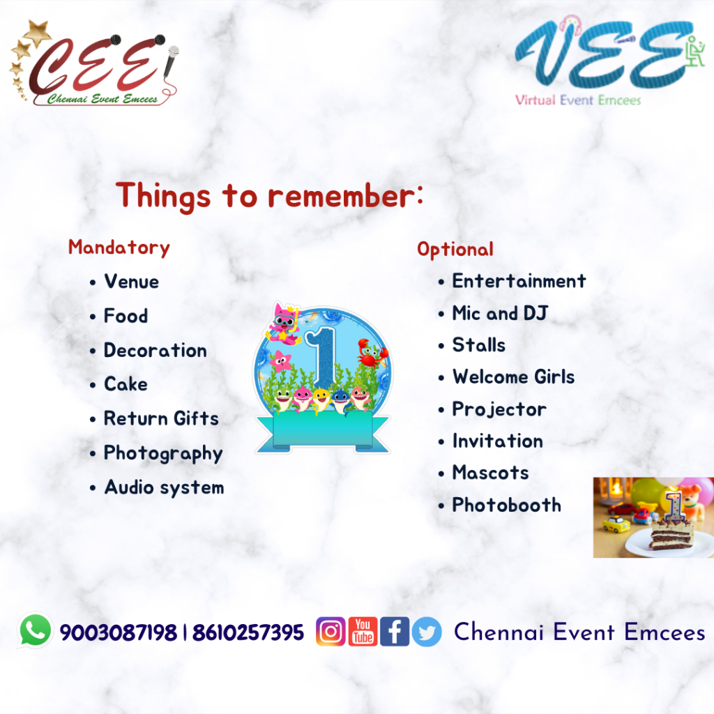 Birthday Party Planning and Preparation_Chennai Event Emcees and Entertainers